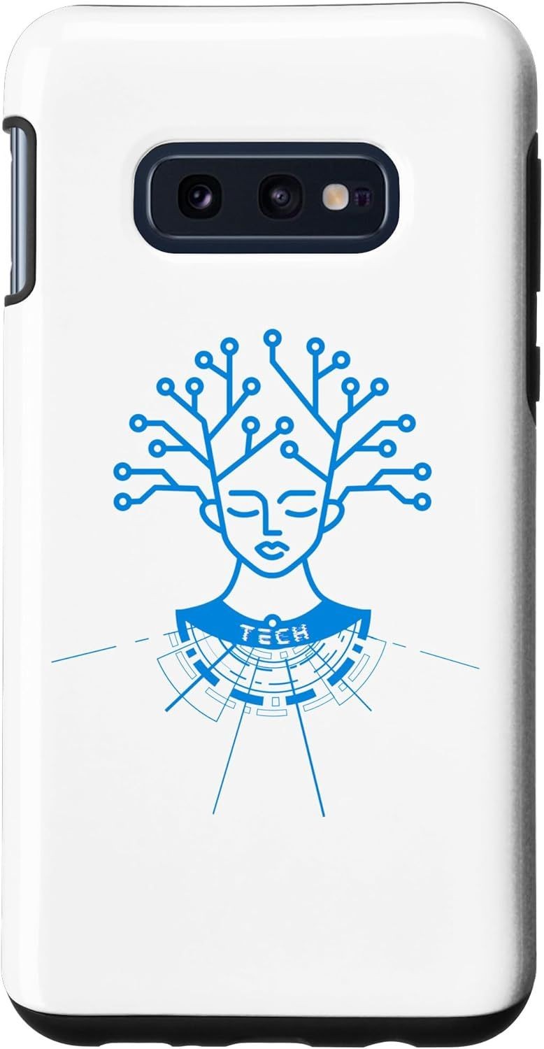 Galaxy S10e Woman In Tech on White - Tech Case